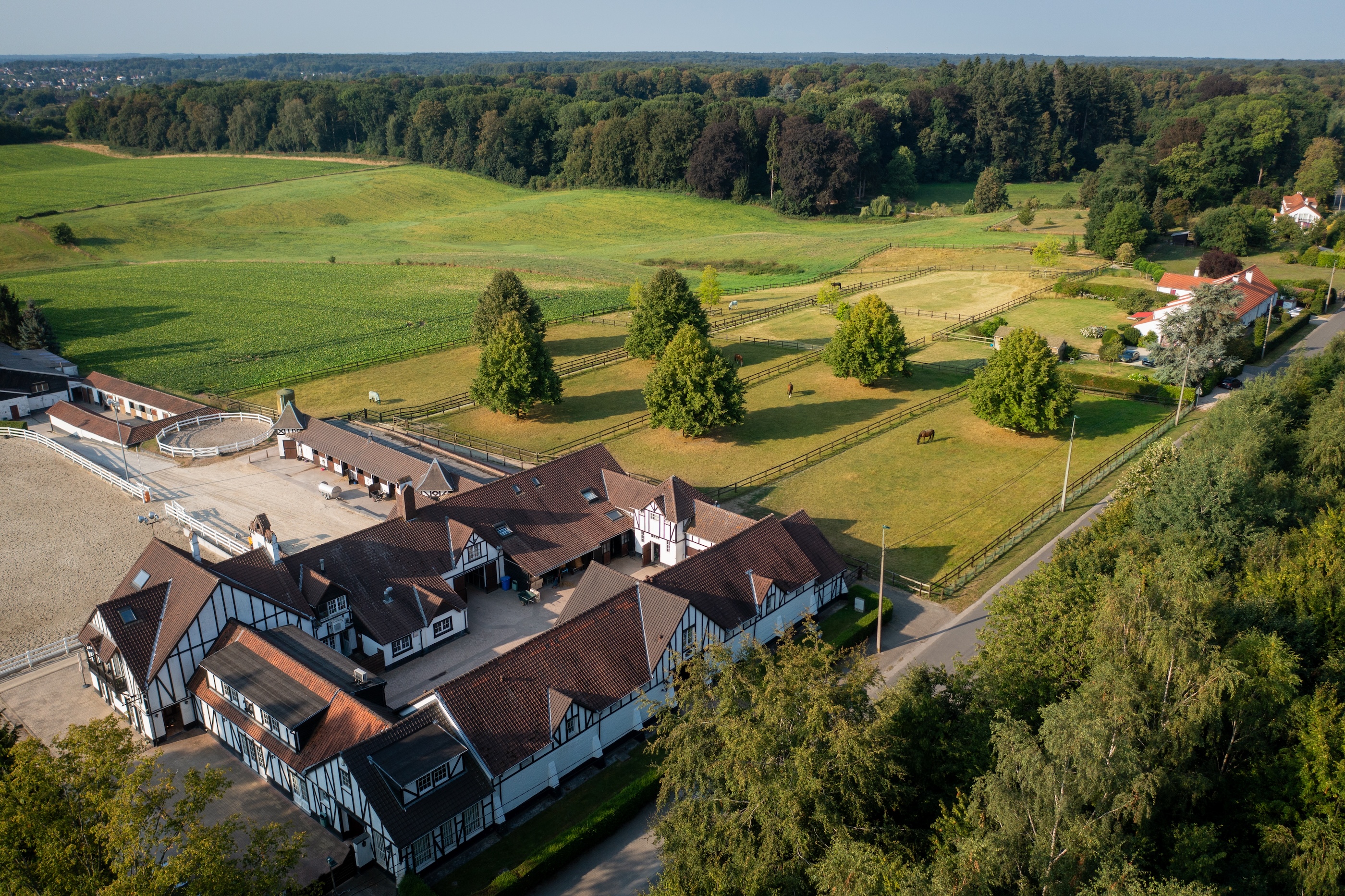 Vue aérienne des installations du Royal Country Riding Club